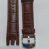 STRAP TALI JAM TANGAN LEATHER KULIT BROWN SILVER BUCKLE SWATCH BM