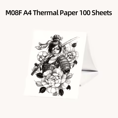 M08F A4 Thermal Paper, Compatible with Brother PJ762/PJ763mFi, Phomemo M08F, HPRT MT800/MT800Q and O