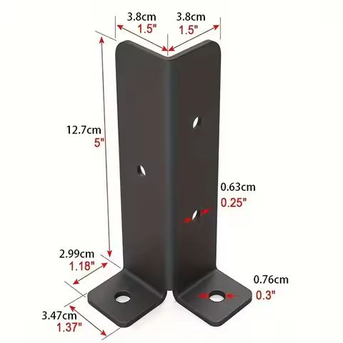 1PC Adjustable Post Anchor Bracket, Heavy Duty Support for 1.5x1.5 2x2 2x4 4x4 Post, Fit Wooden Fenc