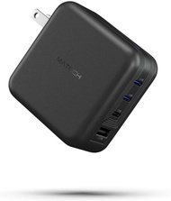 MATECH 充電器 100W Type-C 急速 USB PD【4ポート世界最小サイズ / GaN III採用/タイプC+A/折りたたみ式プラグ/Macbook・ノートパソコン・iPhoneシリーズ