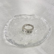 【日本直送 品牌中古包】Christian Dior 迪奧 戒指 銀色 Logo vintage 古董 naz5pt