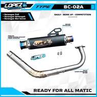 LOPEZ RACING Type BC-02A - Saleba Black Blue Edition Exhaust Original LOPEZ RACING Inlet 38MM