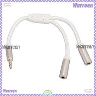WARREEN Headphone Splitter, 20cm/7.87in Gold Plated Stereo Y Splitter Cable, Plug and Play 3.5mm 1 M