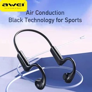 AWEI A886BL Air Conduction Sports Wireless Bluetooth V5.2 Headset / IPX4 Waterproof / Smart Touch / 