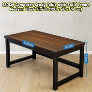🖥️ 120CM Computer Study Table with Solid Frame – Modern Black Finish (120 x 60 x 74 cm)