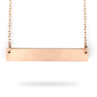 Aholic Classic Long Brand Necklace-Rose Gold