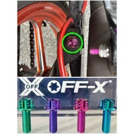 OFF-X TITANIUM GR5 SKRU IKAT CALIPER MOTOCYCLE SKRU M10 CROWN HEAD SKRU TITANIUM SKRU COMPLATE SET T