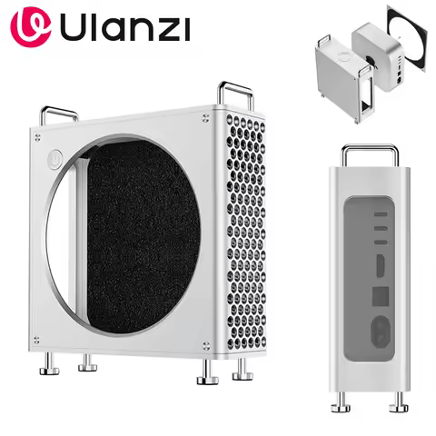 Ulanzi QT01 Aluminum-alloy Case for Mac Mini M4/M4 Pro Vertical Computer Laptop Stand with Dustproof