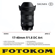 Sigma 17-40mm f/1.8 DC Art Lens ( 3 YEARS WARRANTY REGISTER ONLINE)
