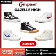 [ORIGINAL] SHOES COMPASS GAZELLE HIGH BLACKWHITE WHITE BLUE/ CREAM/ WHITE RED/ BLACK GUM/