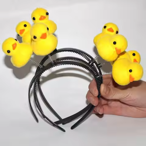 Wash Face Headband Headdress Makeup Little Yellow Duck Headwear Funny Cartoon Hairband Women Lady Gi