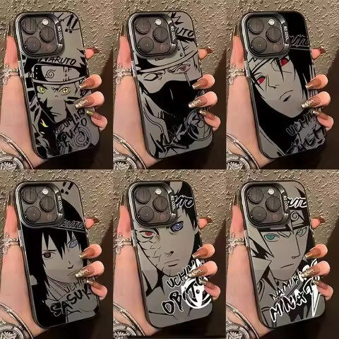 Cute Cartoon Naruto Phone Case for Apple iPhone 16 15 14 13 12 11 17 Pro Max Plus Air Kakashi Sasuke