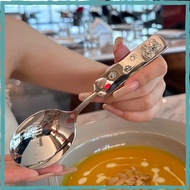 Koala Cartoon Spoon316Stainless Steel Spoon Children's Eating Spoon Drinking Spoon Deep Head Spoon