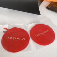 全新 百貨專櫃品 GA Giorgio Armani 紅絲絨 金屬吊飾鏡 鏡子