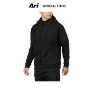 ARI TAG FULL ZIP HOODED JACKET - BLACK เสื้อแจ็คเก็ตมีฮู้ด อาริ สีดำ