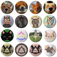 58mm Therian Delta Symbol Button Pin Creative Cartoon Rainbow Therian Sign Brooch Badge Bag Cloth Ha