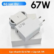 Củ Sạc Nhanh 67W 45W Turbo Quick Charge Cáp USB Type C Bộ Chuyển Đổi Dành Cho Xiaomi Mi 15 14T 13 12