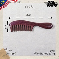 NAT Natural Purpleheart Wood Comb [9976]