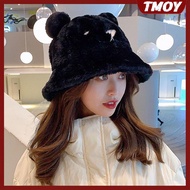 TMOY Winter Bear Ear Fisherman Hat Warm Women's Hat Winter Ear Protection Hat