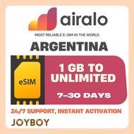 🇸🇬[SG SELLER]🇸🇬 Airalo eSIM –Argentina | 100% Digital SIM | No Roaming Charges | QR Code Delivery