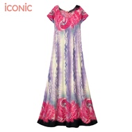 iCONiC PINK PASLEY MAXI DRESS #5856 ชุดเดรสยาว ผ้ายืด สีชมพู อก30-34" เอว29"-34" สะโพก38-42" ยาว57" 