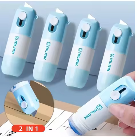 Thermal Paper Correction Fluid with Knife Parcel Box Opener Home Office Anti Peep Identity Informati