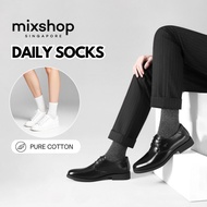 mixshop Pure Cotton Socks, Daily Wear Socks, White Socks, Black Socks, Breathable, Unisex