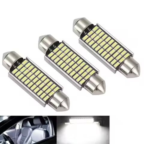2/10 PCS C5W C10W 3014 LED Lights 31mm 36mm 39mm 41mm Canbus Car Interior Dome Reading Lamp Parking 