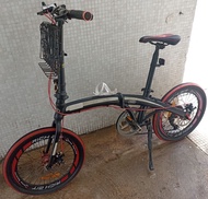 Audi 20in Folding bike 7 speeds, disc brakes, basket, wheel quick removal, 摺合單車,摺疊單車, 20吋, 7速系統, 單車籃