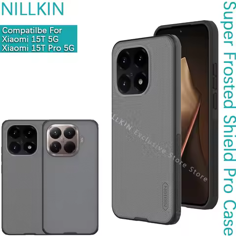 Nillkin For Xiaomi 15T Mi 15T Pro Case Super Frosted Shield Pro Cleart black Plastic hard shell phon
