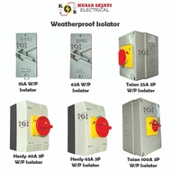 [20A / 25A / 35A / 40A / 63A] 3 Pole Outdoor Weatherproof Isolator