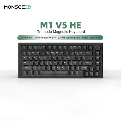 MONSGEEK M1 V5 HE Magnetic Switch Keyboard Rapid Trigger RT0.005mm 8K Polling Rate RGB Aluminum Tri-