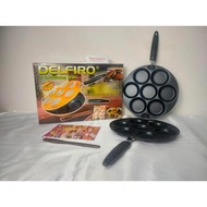Delfiro 7 Hole Reversible Mold Heaven Heaven Heaven Dorayaki Double Side Non-Stick Cake Mold