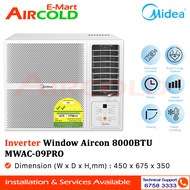 (PRE-ORDER) Midea Inverter Window AirCon with Remote 8000btu MWAC09PRO | MWAC-09PRO *NO INSTALLATION*