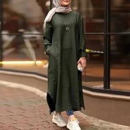 JESSY ACC SAGITA LONG TUNIK HS CRINKLE LD 102 CM PB 116 CM Tunik Baju Atasan Wanita Tunik Dewasa Tun