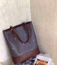 Faure Le Page Handmade Vertical Fish Scale Pattern Computer Tote Bag Womens Handbag Shopping Bag Lea