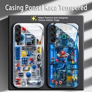 Super Mario Casing For Samsung Galaxy A26 A25 A24 A23 A22 A21 A20S 4G 5G Jenama bergaya Glass Phone 