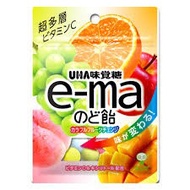 (訂購) 日本製造 UHA味覺糖 e-ma 什錦水果 喉糖 50g (6包裝)