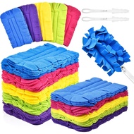 20Pcs Fleece Duster Refills, Reusable Dusters Compatible with Swiffer with 3pcs Handles, Washable Du