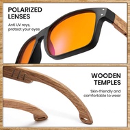 [New] Cyxus Bamboo Wood Polarized Sunglasses For Women