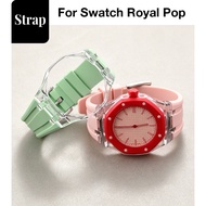 Unisex Silicone Modified Integrated Sports Waterproof Transparent Case+Strap Set Suitable for AP Swa