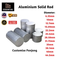 6.35mm - 44.5mm Aluminium Rod Round Bar Solid Diameter 10mm / 12.7mm / 15.9mm / 19mm / 22mm / 25.4mm