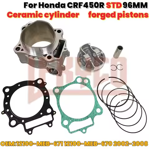 Motorcycle 96mm Cylinder Forging Piston Kit Motor for Honda CRF450 CRF450R CR 450 RA 449CC 2002-2008