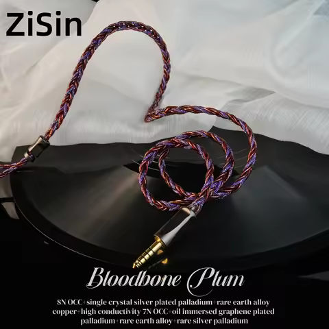 ZiSin-313 6-Core HIFI Earphone Upgrade Cable With 3.5/2.5/4.4mm MMCX/ 0.78 2Pin/Recessed-0.78 2pin F