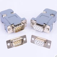 Gold Pin 9 Way Panel Mount D-sub Connector Socket RS232 RS485 DB9-Female DB9-Male DSub 9Pin PLC Comm