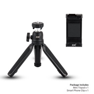 JJC 3-in-1 Hand Grip Mini Tripod with 1/4"-20 Thread Socket & Cold Shoe Mount Selfie Stick Extension