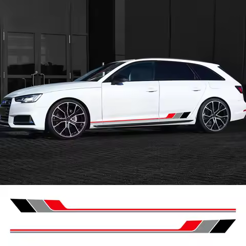 Car Side Door Stickers Vinyl Decal Exterior Trims Auto Accessories For Audi A4 B8 8K B9 B7 8W 8E B6 
