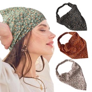 Spring women's all-match bag head triangle scarf elastic headband floral headband square scarf headb