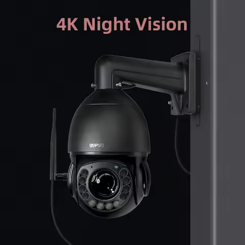 Laser Infrared Metal Auto Tracking 8mp 4K 90X Optical Zoom 360° Audio ONVIF 5G 2.4GHz WIFI PTZ IP Su