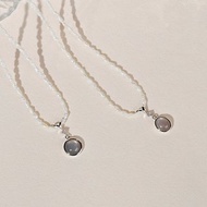 純銀項鍊 / 灰月光石 巴洛克珍珠 / JIEGEM 姊的珠寶
